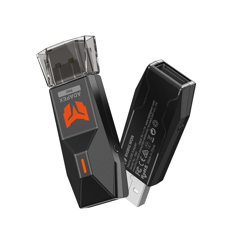 BIGBIG WON R90 contreleur de jeu adaptateur de manette de jeu convertisseur recepteur pour Nintendo Switch Pro Windows 10 PC pour PS4 PS5 pour Xbox Elite Series XS