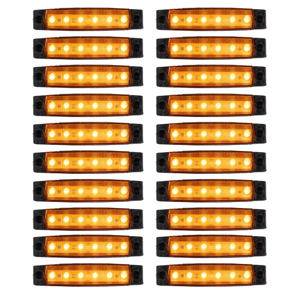 10/20PCS 12V 6000K LED Double Sided Adhesive Long Side Light Truck Side Lamp Trailer Light - A - Image 2