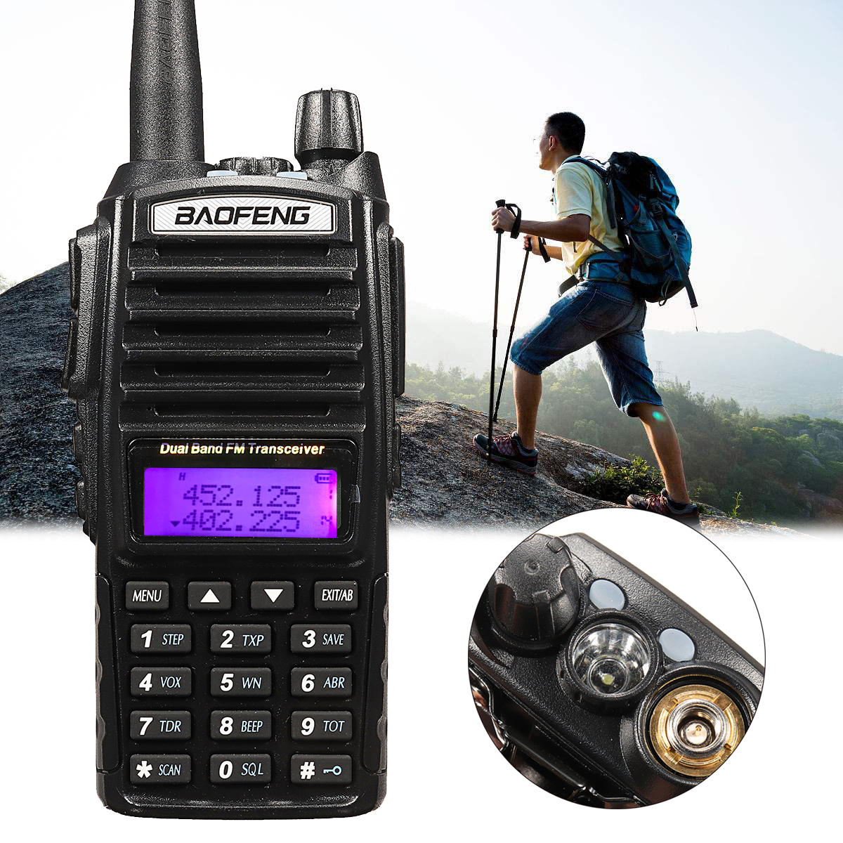 BaoFeng UV-82 Portable High Power Dual Band Radio Walkie Talkie Two Way Radio - Image 2
