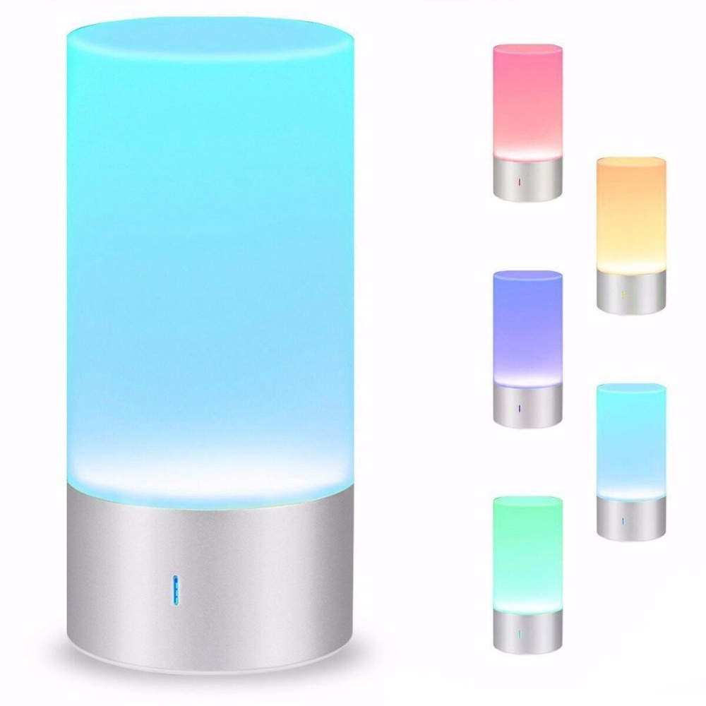ELE Table Lamp Touch Sensor Lamp bluetooth Speaker Dimmable Warm White Light & Color Changing RGB - EU Plug
