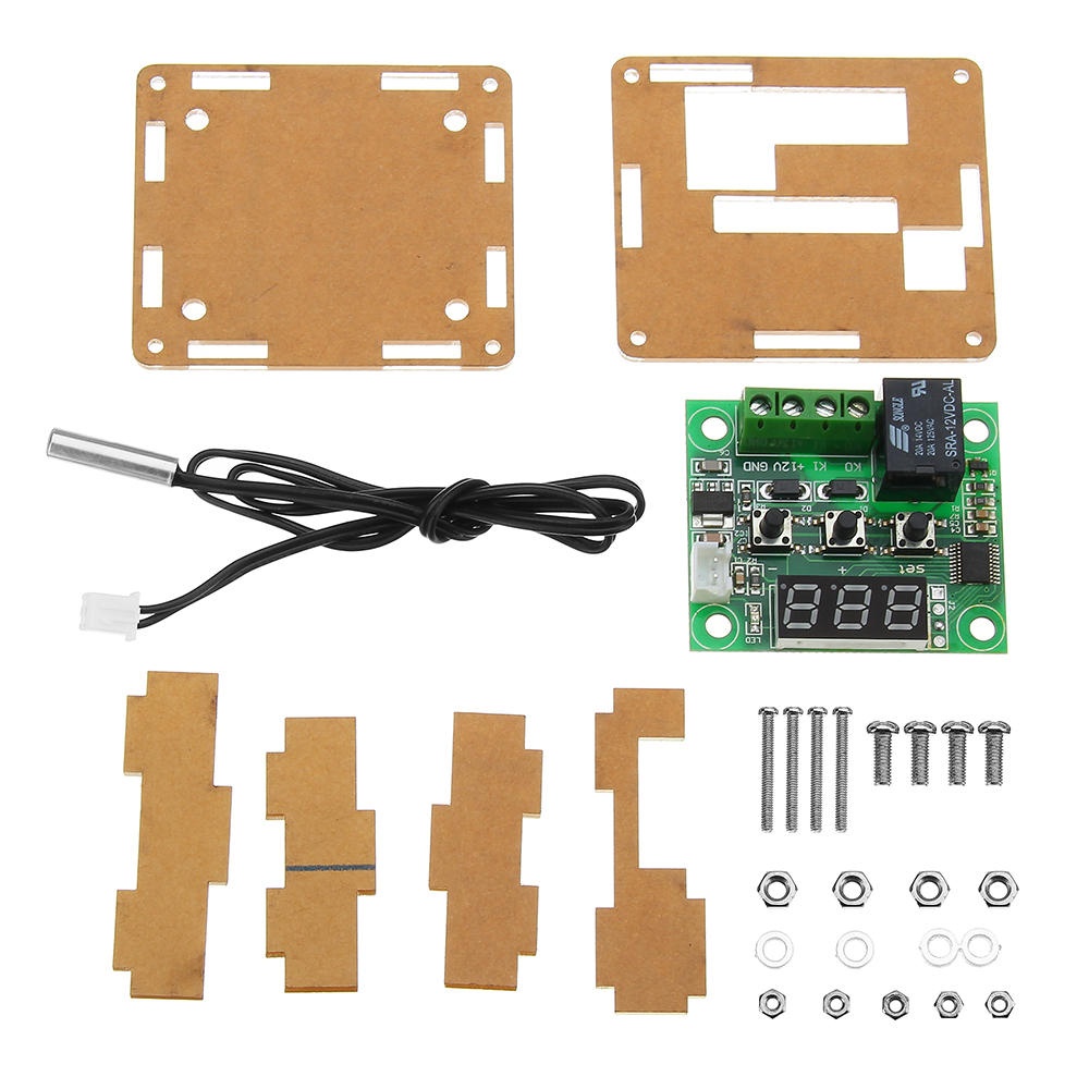 3pcs XH-W1209 DC 12V Thermostat Temperature Control Switch Thermometer Controller With Digital LED Display With Case - Image 2