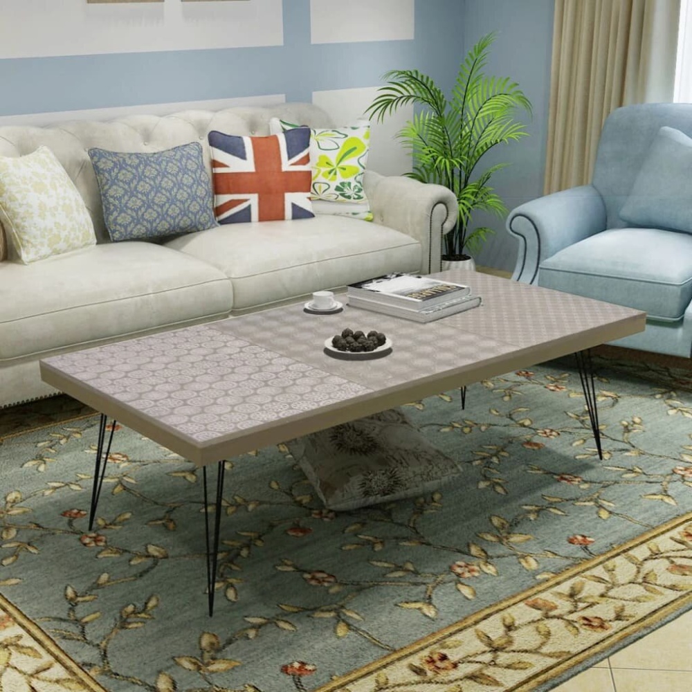 Coffee table 120x60x38 cm gray