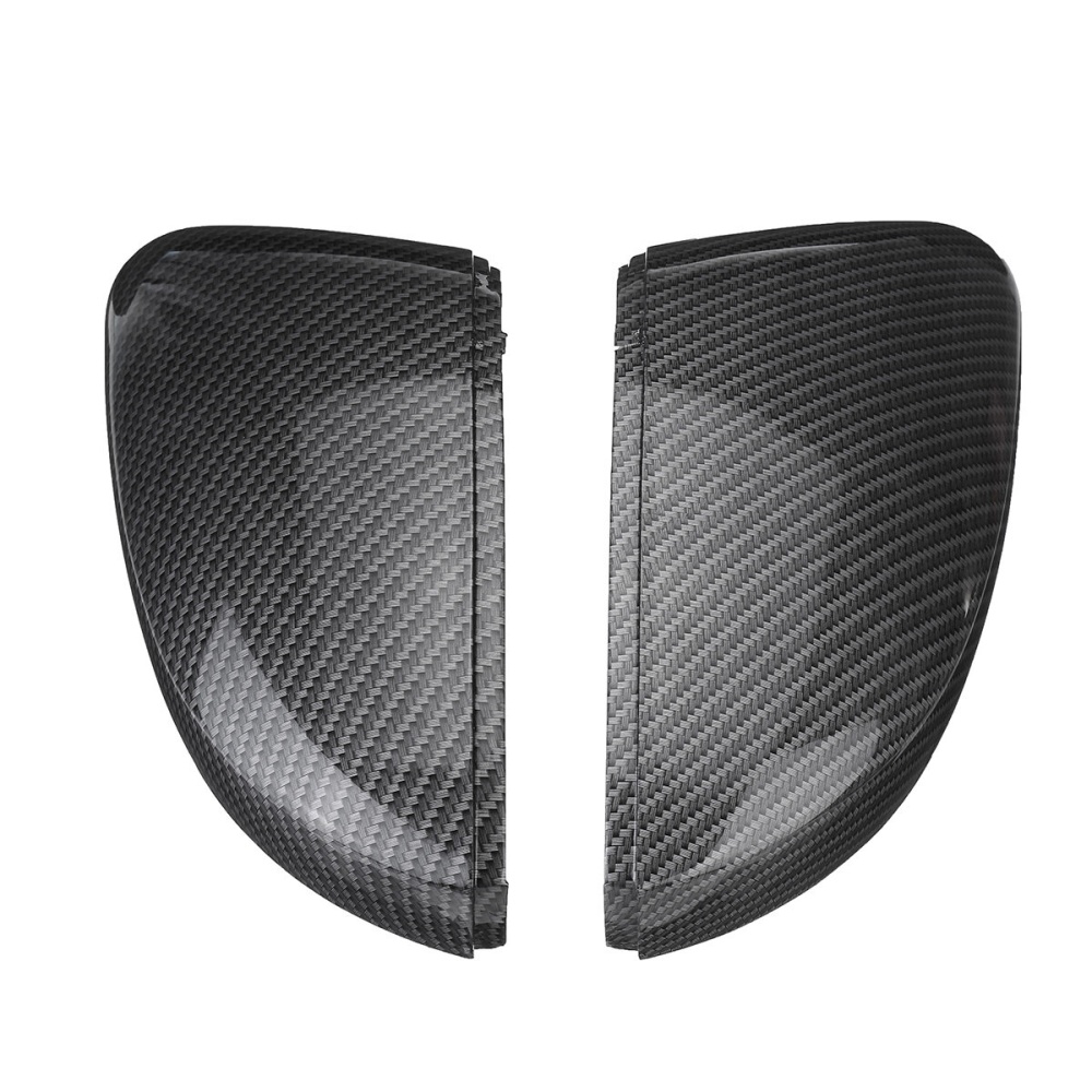 2Pcs Carbon Fiber Door Wing Caps Rearview Mirror Covers For VW Polo 6R 6C 2010-2017 - Image 2