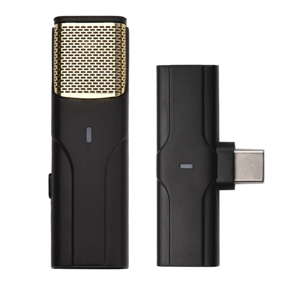 Bakeey FTW001 Wireless Microphone Low Latency Portable Audio Video Recording Plug-Play Lapel Mic for Live Broadcast Game - Black