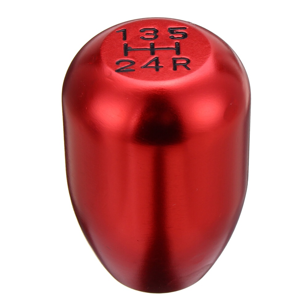 Universal 5 Speed Car Gear Stick Shift Knob Shifter Lever Round Ball Aluminium Alloy M10x1.5 7 Colors - Red - Image 2