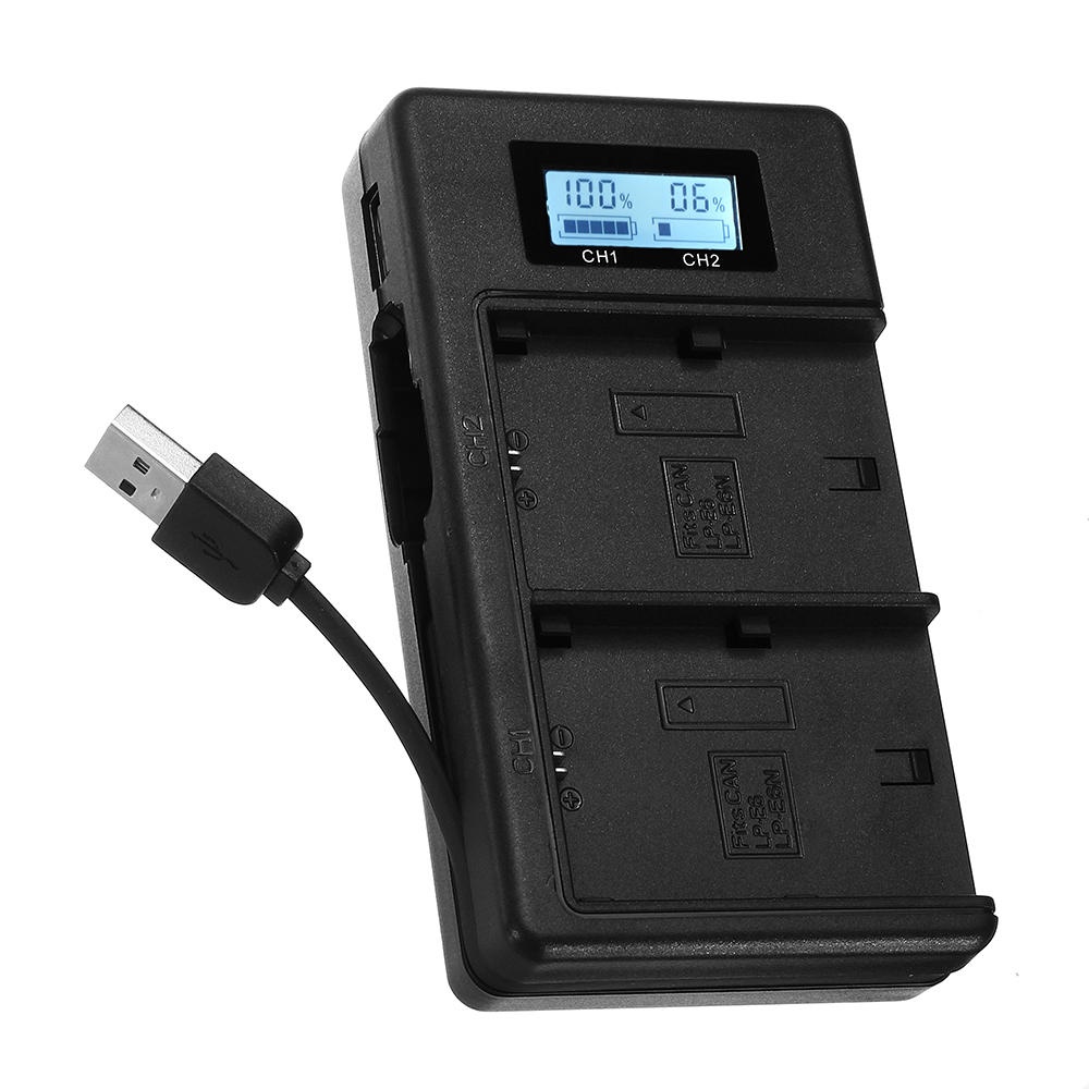 Palo LP-E6-C USB Rechargeable Battery Charger Mobile Phone Power Bank for Canon LP-E6 DSLR Camera Battery with LED Indicator - Image 2