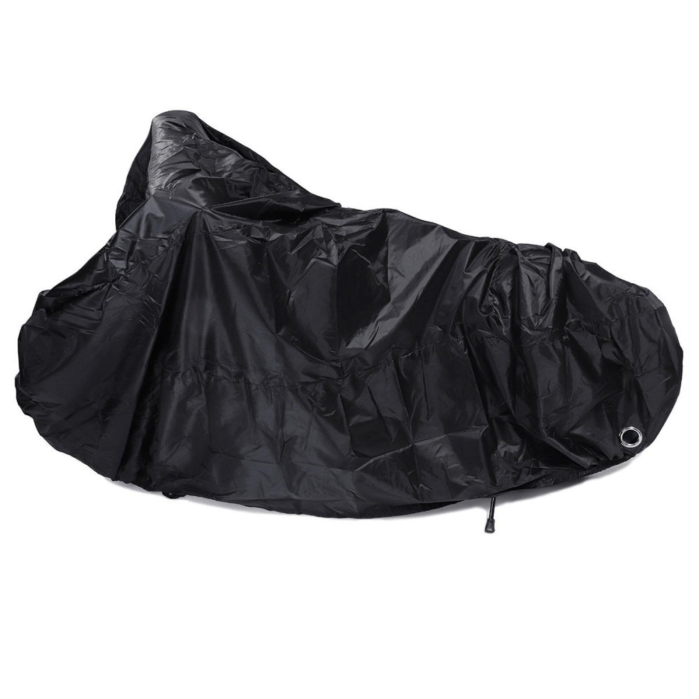 190T Motorcycle Rain Cover Scooter Waterproof UV Dust Protector Black Size M - Image 2