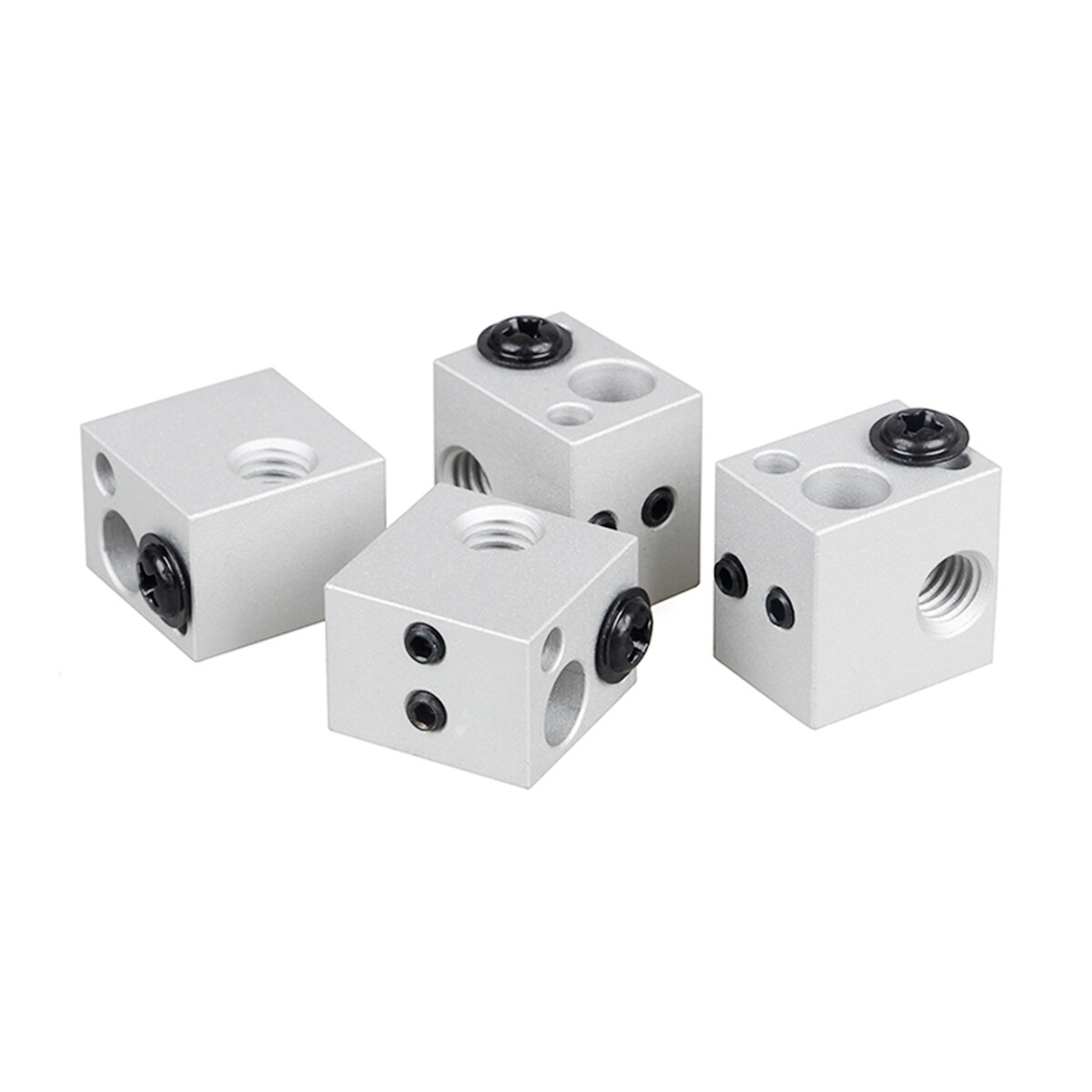 SIMAX3D® 4Pcs BP6 Sliver Aluminum Heating Block M6 Screw Thread for 3D Printer
