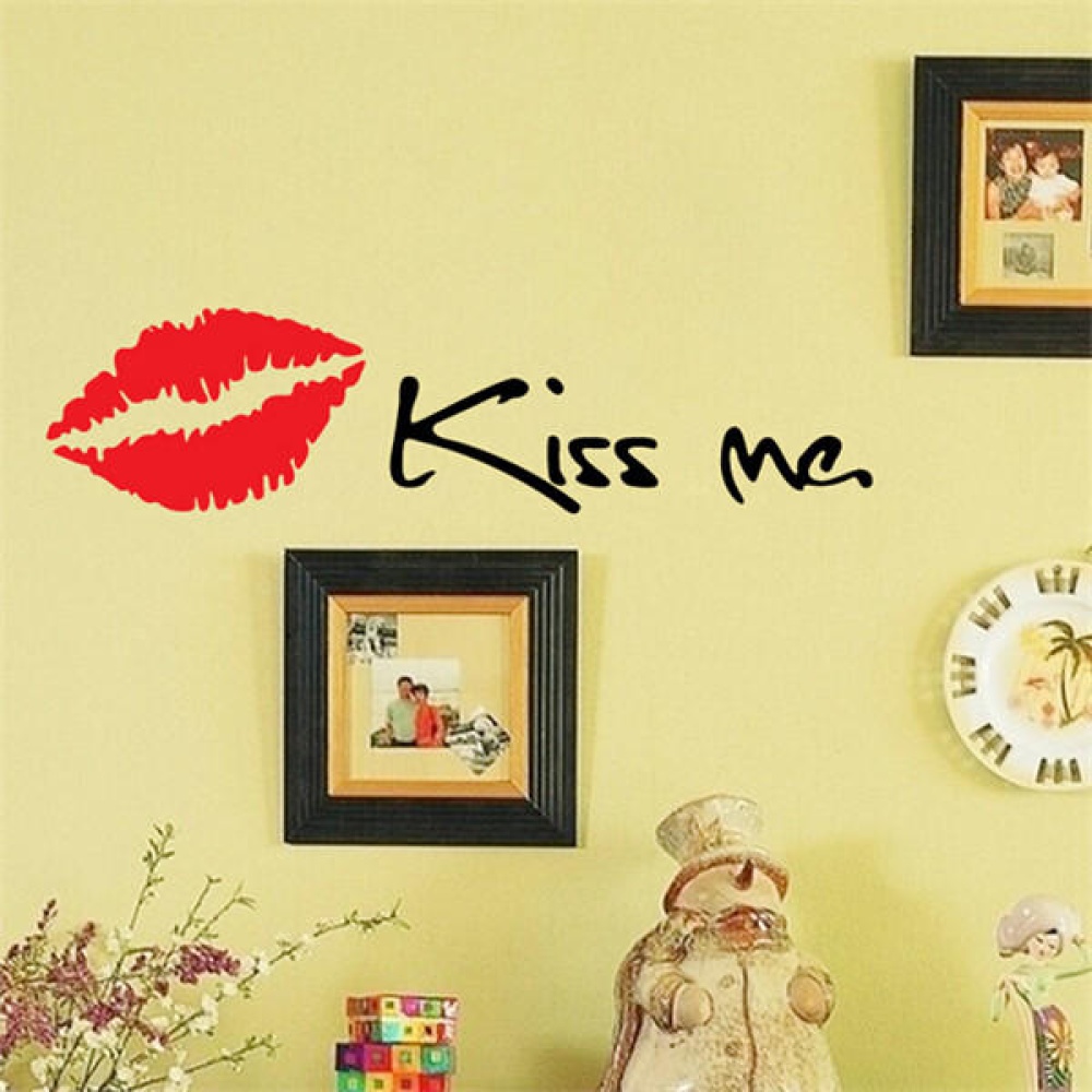 Third Generation Wall Decal Waterproof Removable Kiss Me Wall Stickers Home Wall Window Decor - Image 2