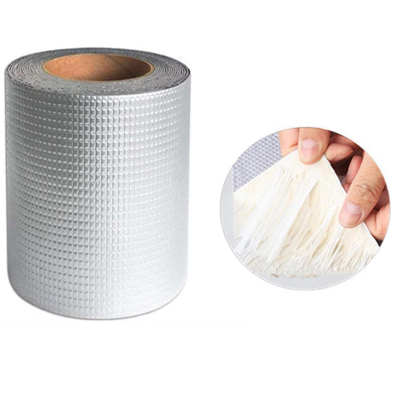 Aluminum Foil Butyl Rubber Tape Self Adhesive Waterproof Tape for Roof Pipe Caulking Super Fix Duct Tape - 10cm 5M - Image 2