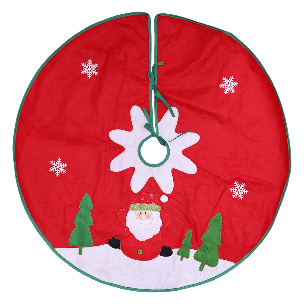 2020  Decor Santa Claus  Tree Skirt Aprons New Year Xmas Tree Carpet Foot Cover for Home Decoration - Image 2