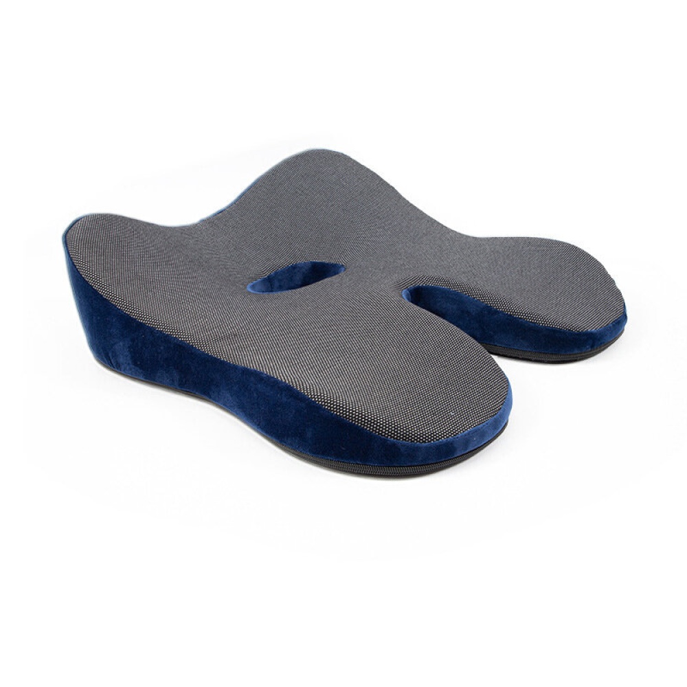 BEWALKER Memory Cotton Seat Cushion Ergonomic Design Hip Cushion For Home Office Car - Navy Blue
