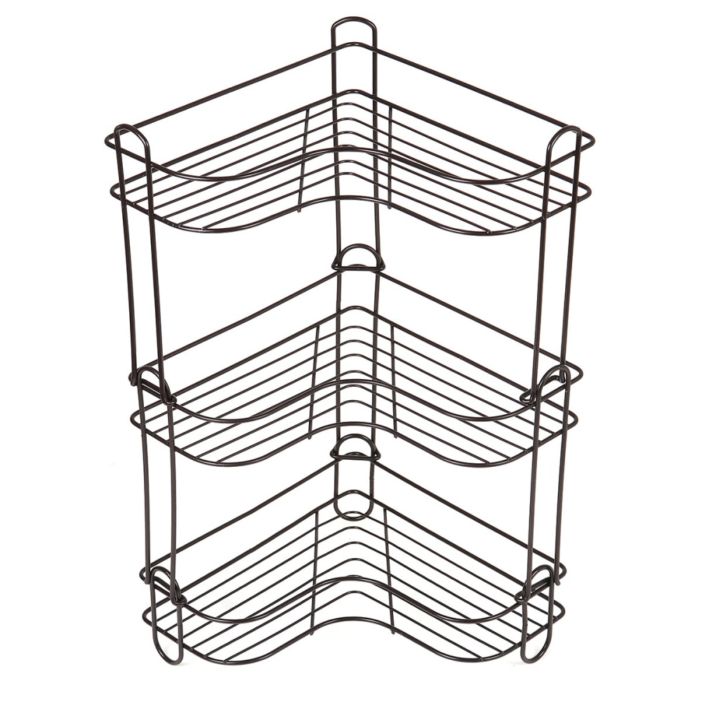 2/3-Tier Storage Rack Triangle Corner Shelf Holder Bathroom Kitchen MAX 19KG - 2 Layers - Image 2