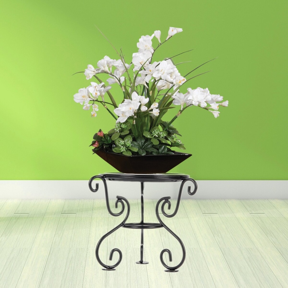 Modern Flower Stand Rack Waterproof Anti-rust Strong Load Bearing Metal Shelf Balcony Indoor Floor Shelves - Image 2