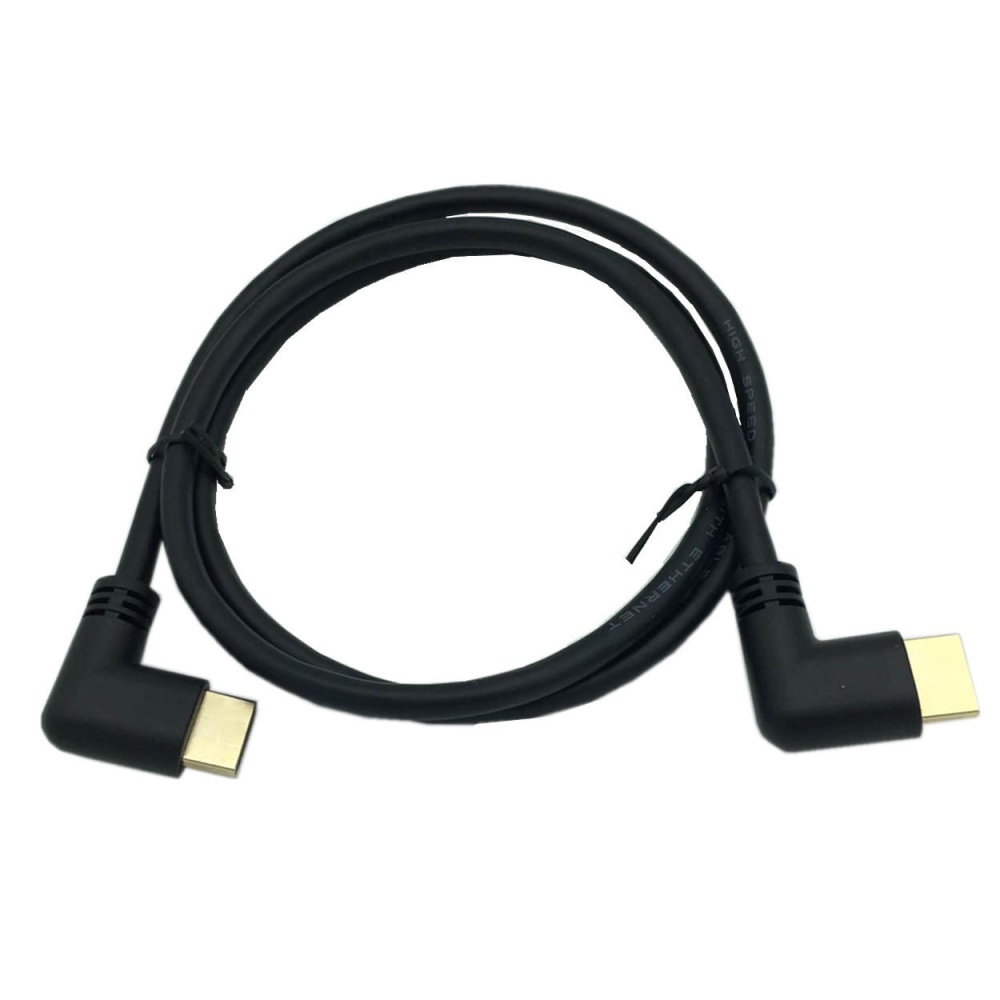 2.0V 4K*2K 60HZ Male Right Angled To Male Right Angled HD multimedi Cable 50cm/1.6ft For PC Television - Image 2