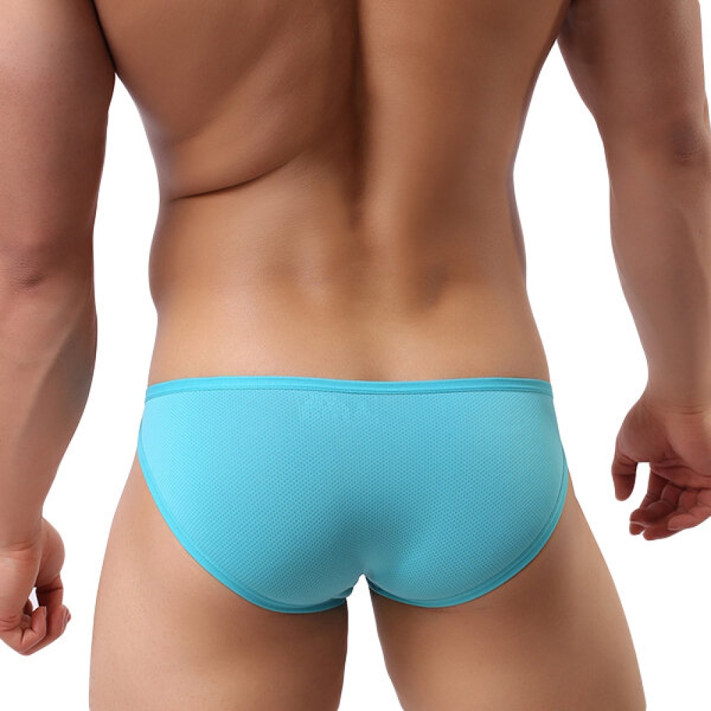 Lock Buckle Mesh Breathable Attractive Underwear - L White - Image 2