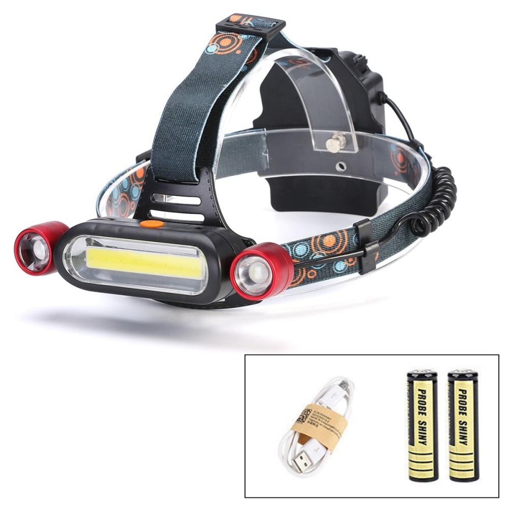 XANES 1300LM 2 x T6 LED COB Rechargeable 18650 Battey Headlamp Head Light Torch - #02 - Image 2