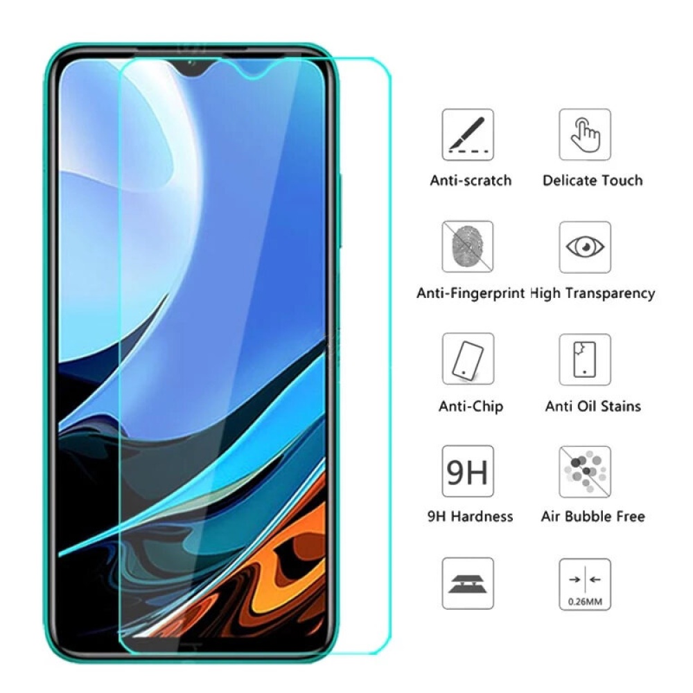 1/2/3/5Pcs for Xiaomi Redmi 9T Global Version/ POCO M3 Front Film 9H Anti-Explosion Anti-Fingerprint Full Glue Full Coverage Tempered Glass Screen P - Image 2