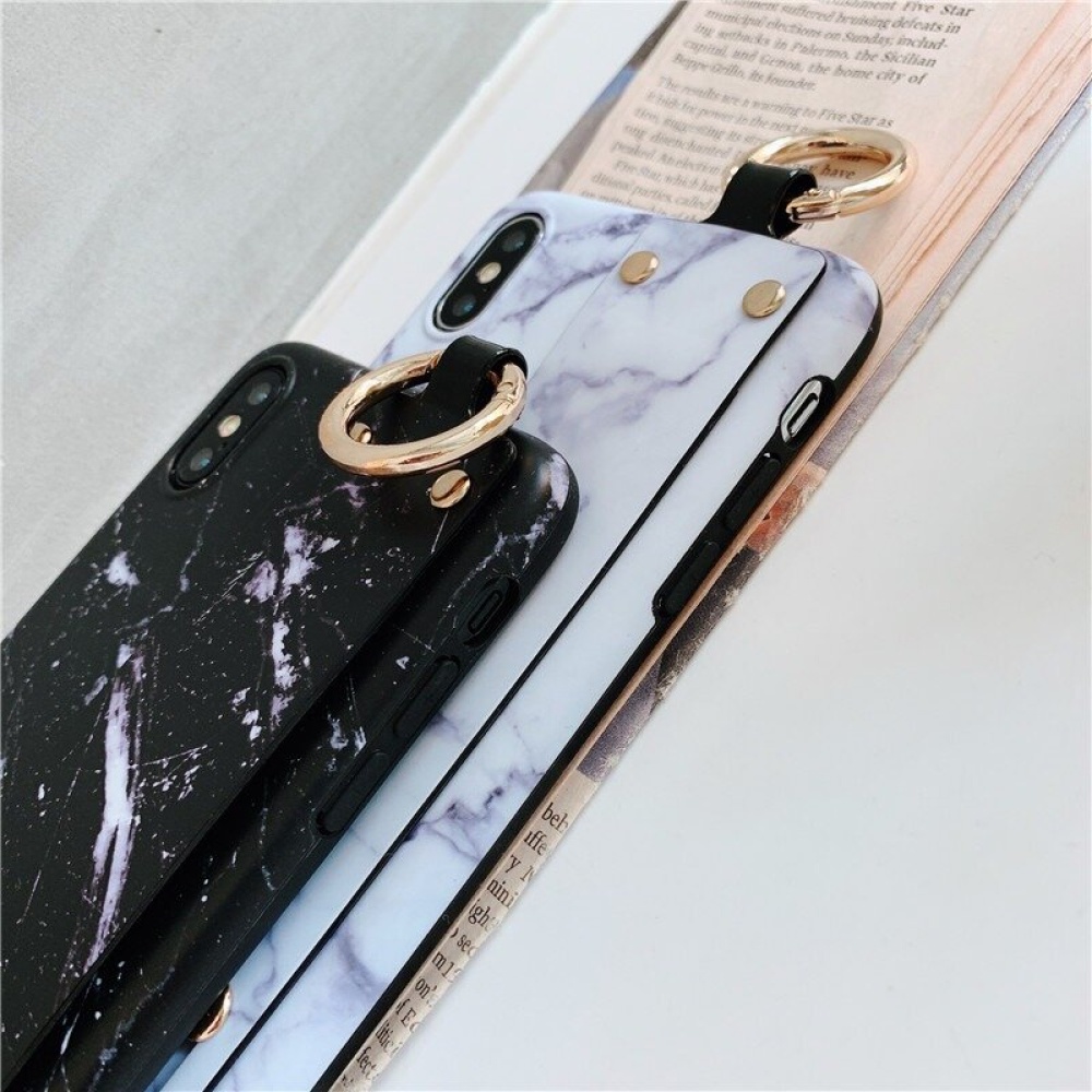 For iPhone 6 Plus / 6S Plus Case Fashion INS Style with Bracket Protective Case Back Cover - Black iPhone 6 Plus/6s Plus - Image 2