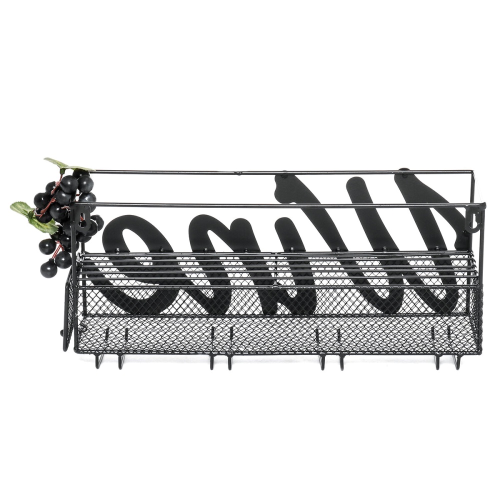 Tiebohui Practical Liquor Rack Wall Mounted Goblet Holder Easy Install Iron Wire Durable Storage Shelf - Image 2