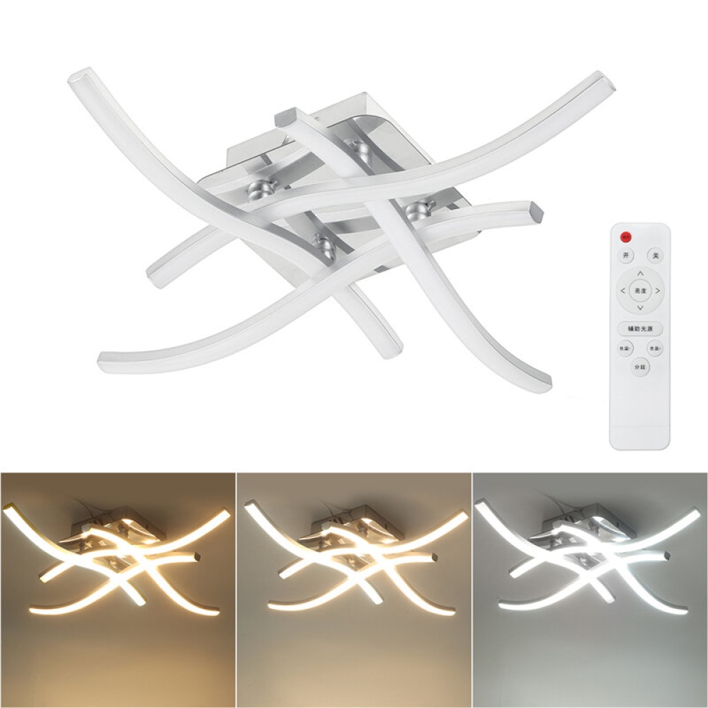 AC165-265V Moden LED 3/4 Light Ceiling Lamp Remote Control Kitchen Bedoom - B - Image 2