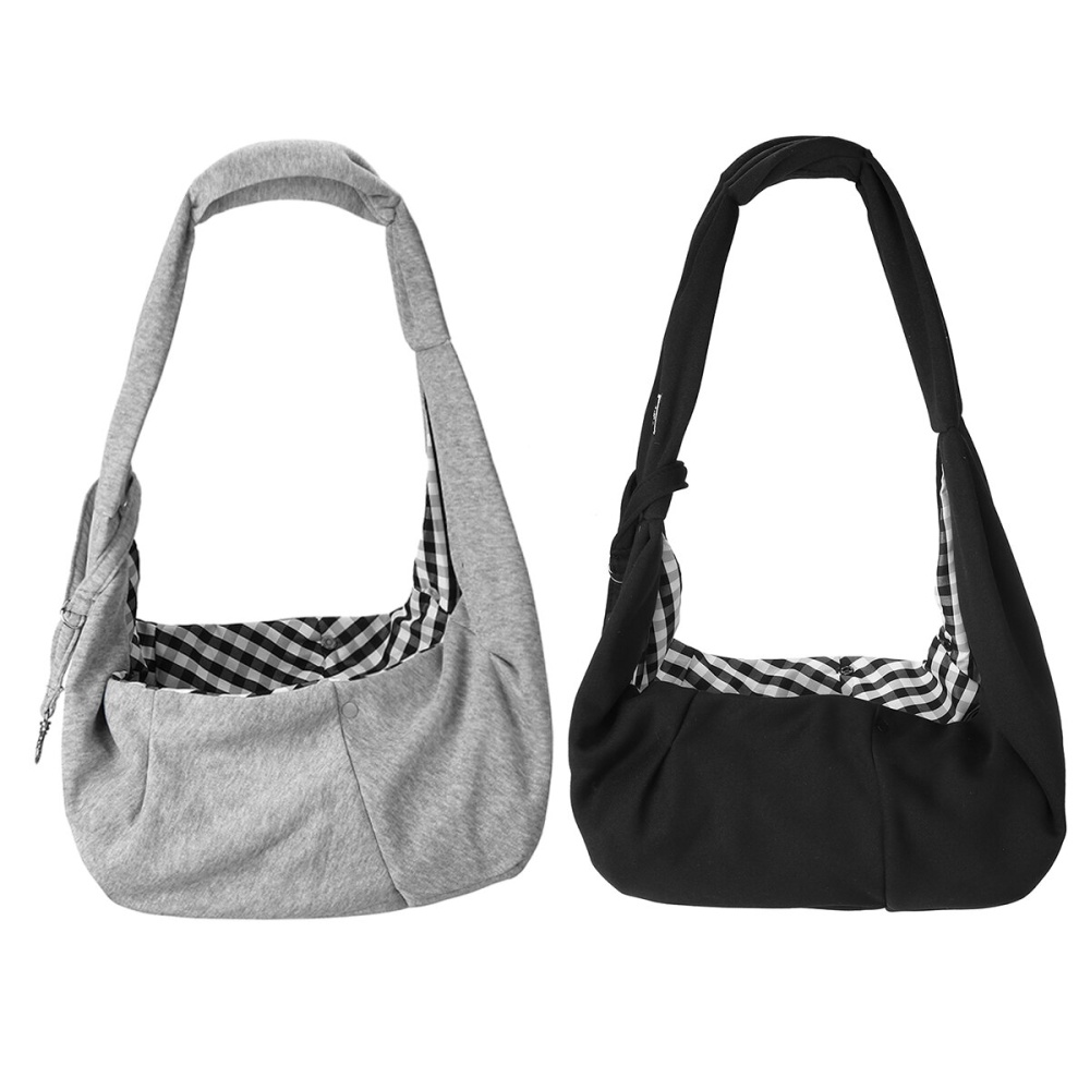 Slings Dog Carrier Comfort Shoulder Bag Outdoor Mesh Sling Handbag Pet Travel Cats Tote Breathable Puppy Front Dog Bag - Black - Image 2