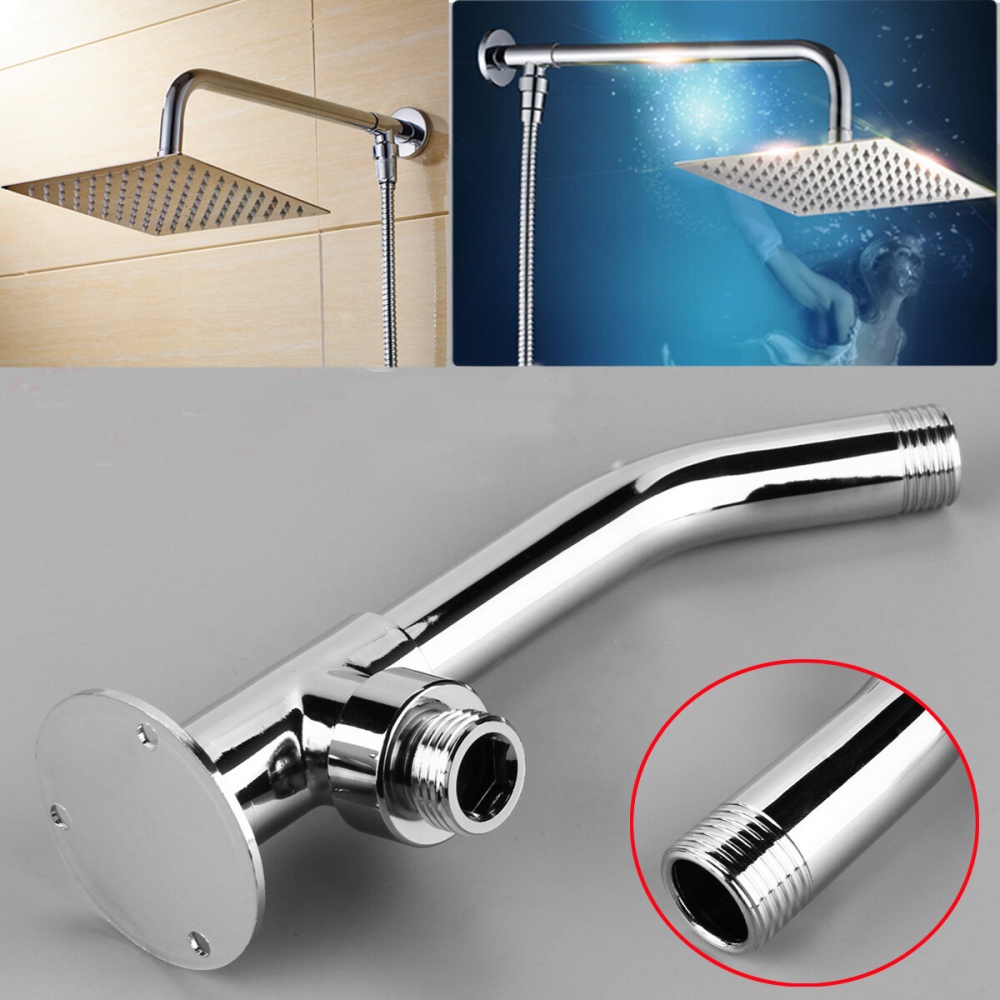 13.2cm Wall Mounted Shower Extension Arm Pipe Bottom Entry for Rain Shower Head - Image 2