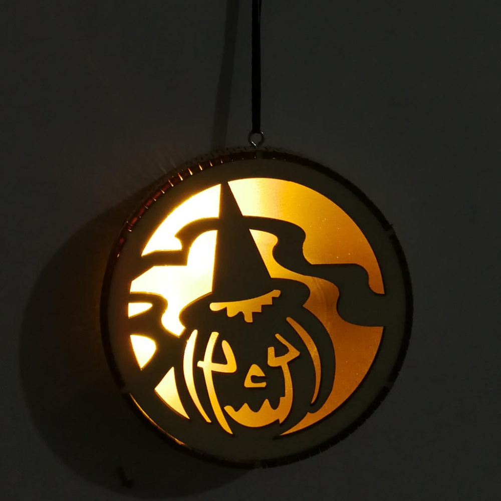 JM01493 Pumpkin Wooden LED Light  Decorations Wall Lamp For Festive Party