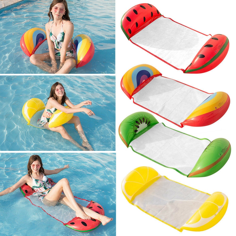 Swimming Pool Hammock Water Floating Bed Fruit Chair Inflatable Lounge Summer Water Sport Toys - B