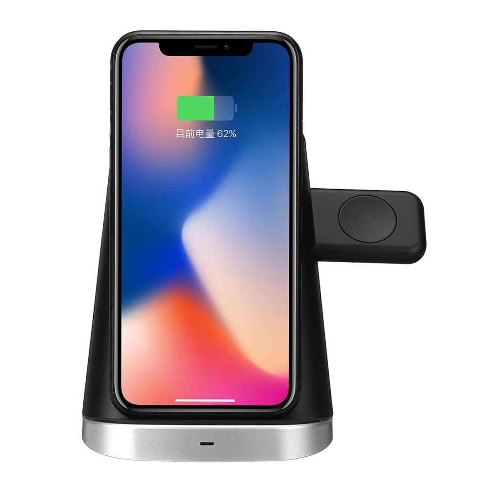 3 In 1 10W Wireless Charger Phone Holder Earphone Charger Watch Charger For iPhone Samsung Huawei Xiaomi - Image 2