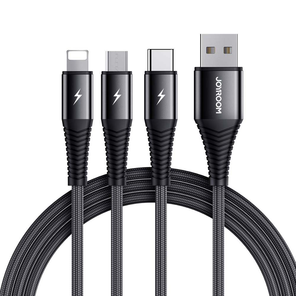 JOYROOM S-1230G4 3 in 1 1.2M Fast Charging Cable for iPhone 12 12Pro Max for Samsung Galaxy Note S20 ultra Xiaomi Mi10 POCO X3 HUAWEI P30 P40 Pro One - Image 2