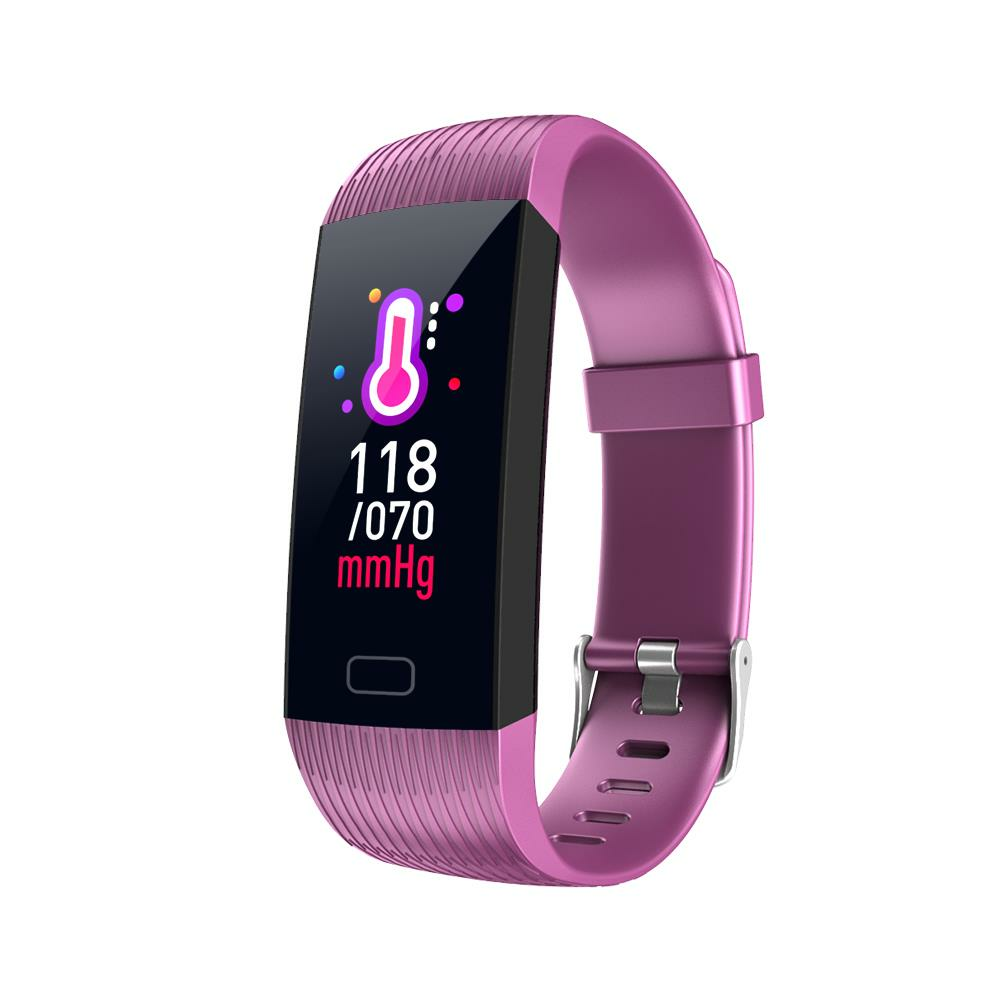 Goral Z6 1.14' Big Screen Real-time Heart Rate Detection Social Message Display 15Days Battery Life Smart Watch Band - Purple - Image 2