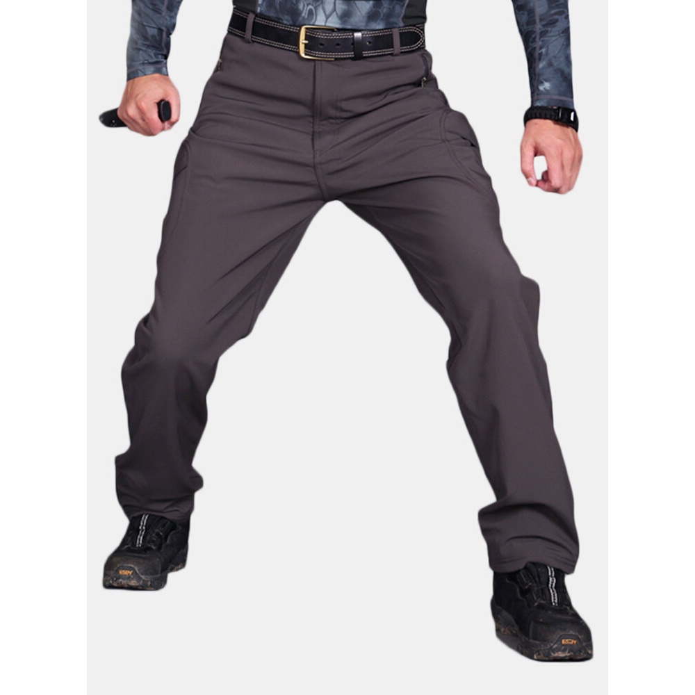 Men's Outdoor Fleece Thickened Warm Tactical Pants - 2XL #01
