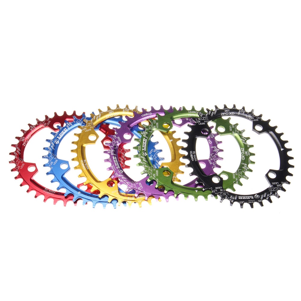 BIKIGHT 32/34T/36T Round Oval 104BCD Cycling Chainring Bike Bicycle Chainwheel Circle Crankset - 36 Purple - Image 2