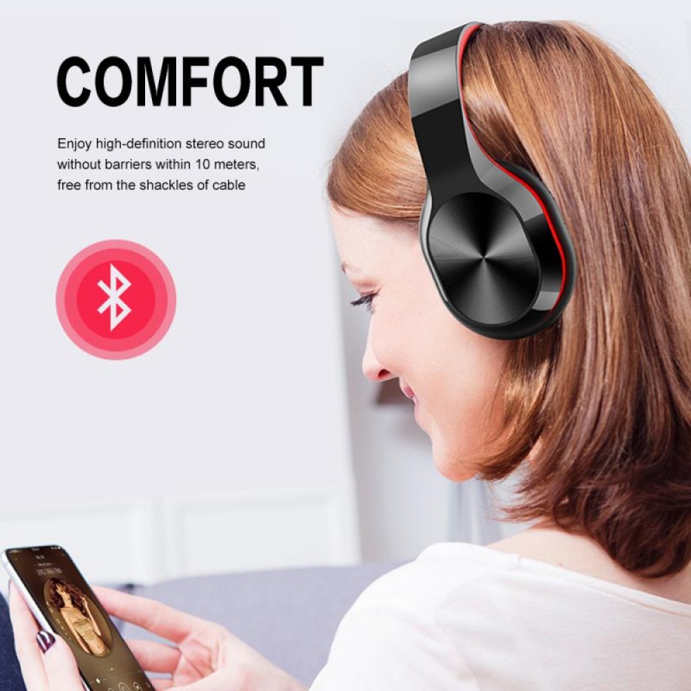 T5 Wireless Headphones Foldable Running Gaming Bluetooth Headset with Microphone White gray_English version - Image 4