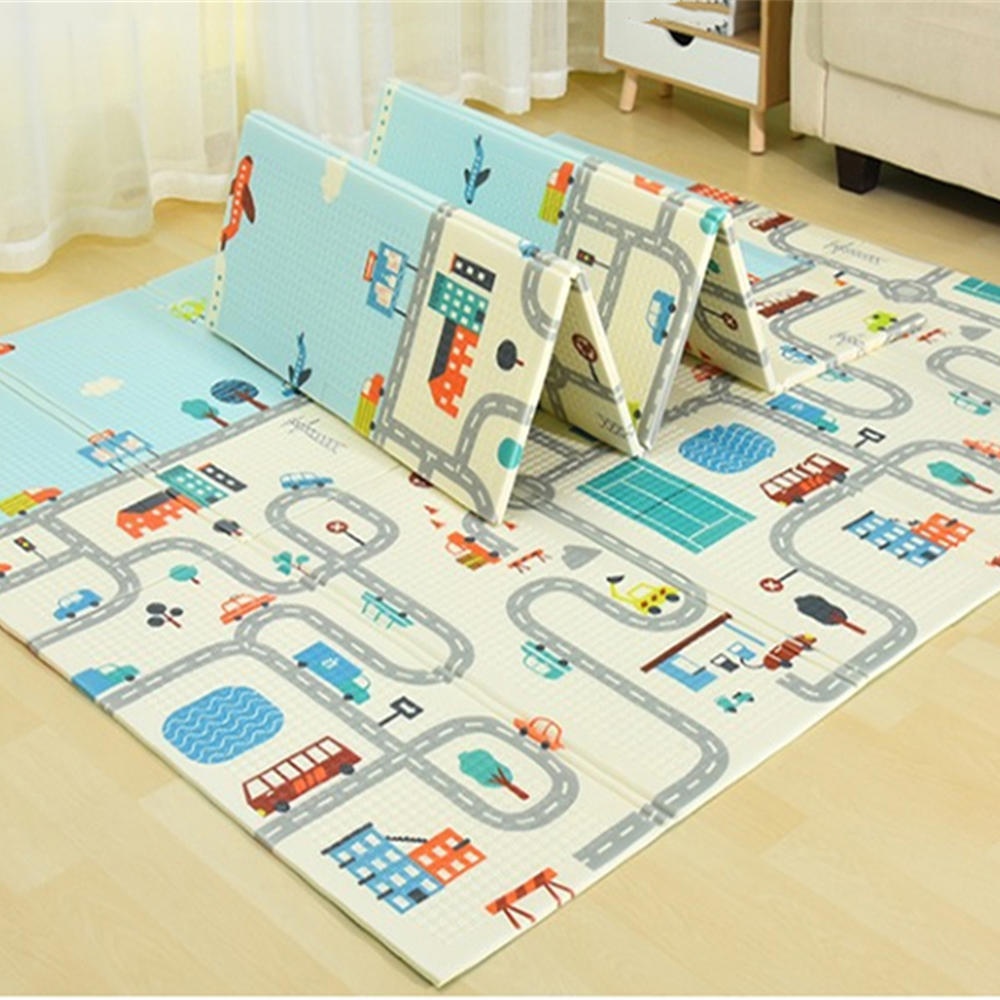 2 x 1.8m Infant Foldable Cartoon Baby Play Mat Babe Carpet Children Crawling - 2# - Image 2