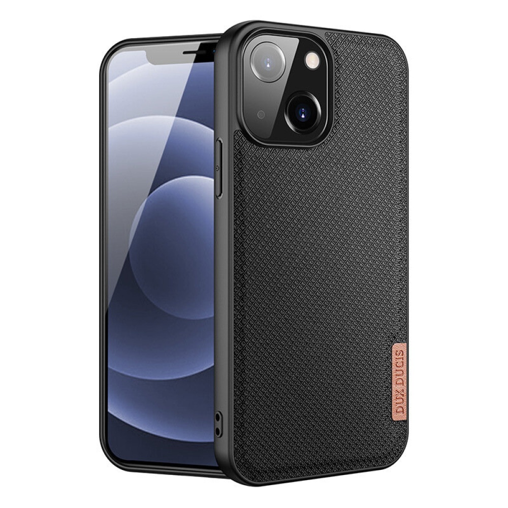 DUX DUCIS for iPhone 13 Mini/ 13/ 13 Pro/ 13 Pro Max Case Breathable Anti-Scratch Shockproof Nylon Woven Fabric Protective Case Back Cover - Black iP - Image 2