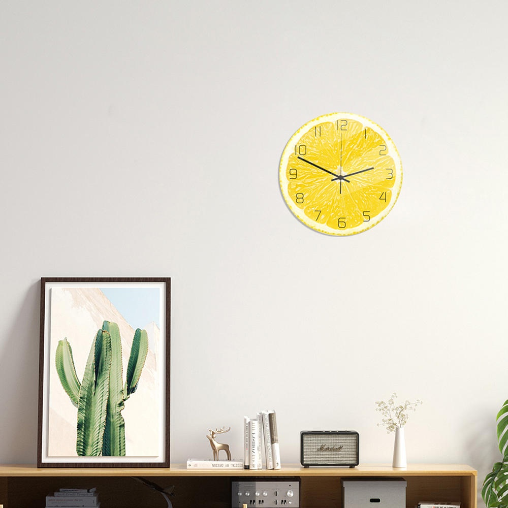 CC094 Creative Lemon Wall Clock Mute Wall Clock Quartz Wall Clock For Home Office Decorations - Image 2