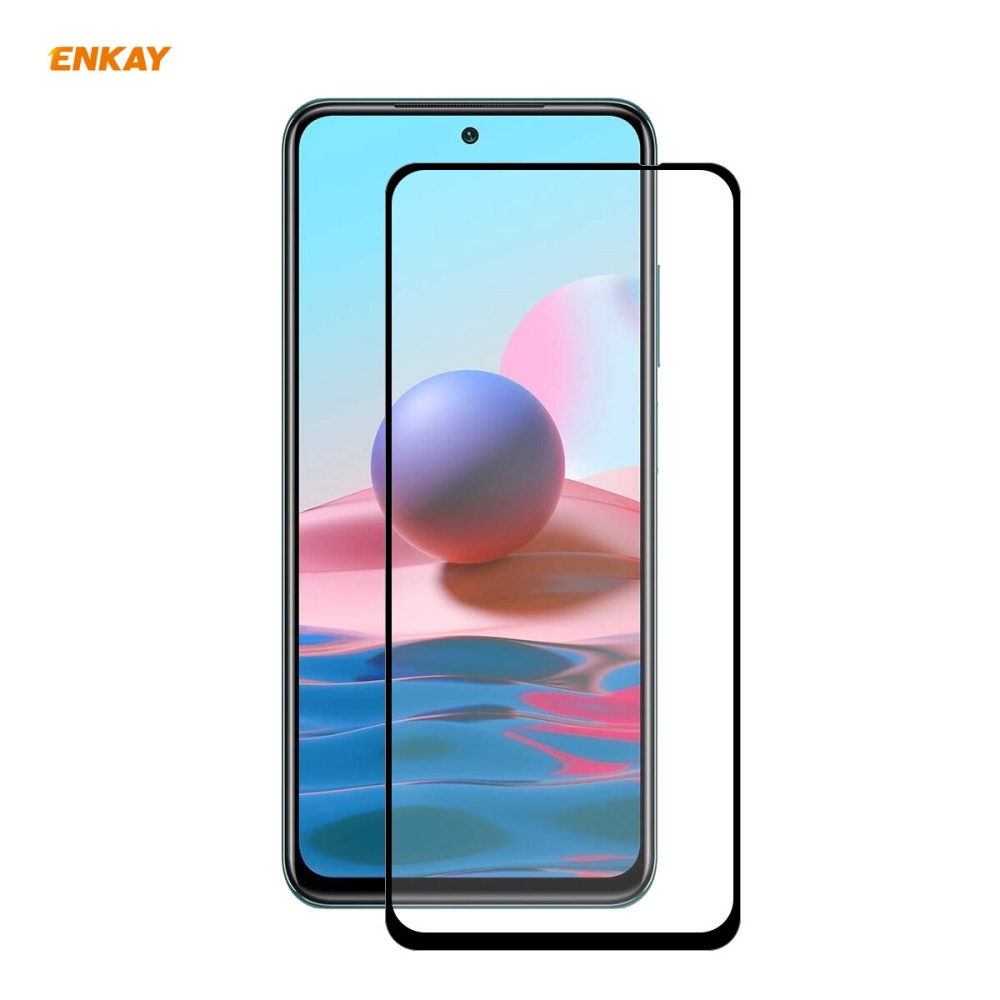 ENKAY 1/2/5Pcs for Xiaomi Redmi Note 10 / Redmi Note 10S Front Film 0.26mm 9H Anti-Explosion Hot Blending Full Coverage Tempered Glass Screen Protect - Image 2