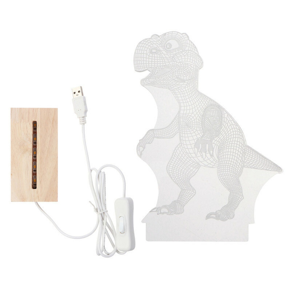 USB 3D Dinosaur LED Desk Lamp Three Colors Night Light for Bedroom Home Gift Party Decor - Image 2