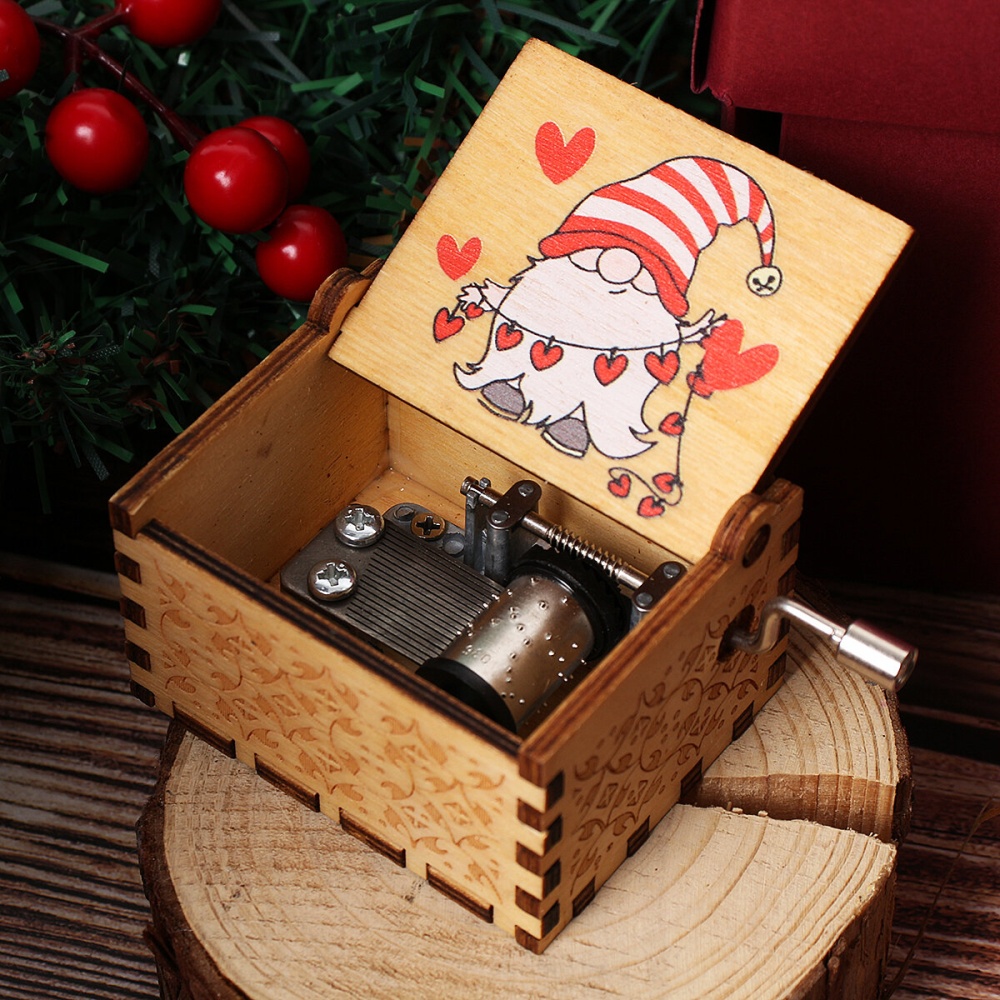 Retro Wooden Music Box Hand Engraved Musical Toys Kids Birthday Xmas Gifts - 1 - Image 2