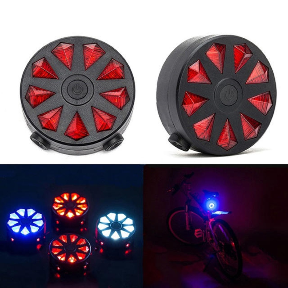 Waterproof Bicycle Rear Light 4 Modes LED Light Tail Bike Light Dual Light Design Cycling Safety Warning Bicycle Accessories Bicycle Tail Light Lamp