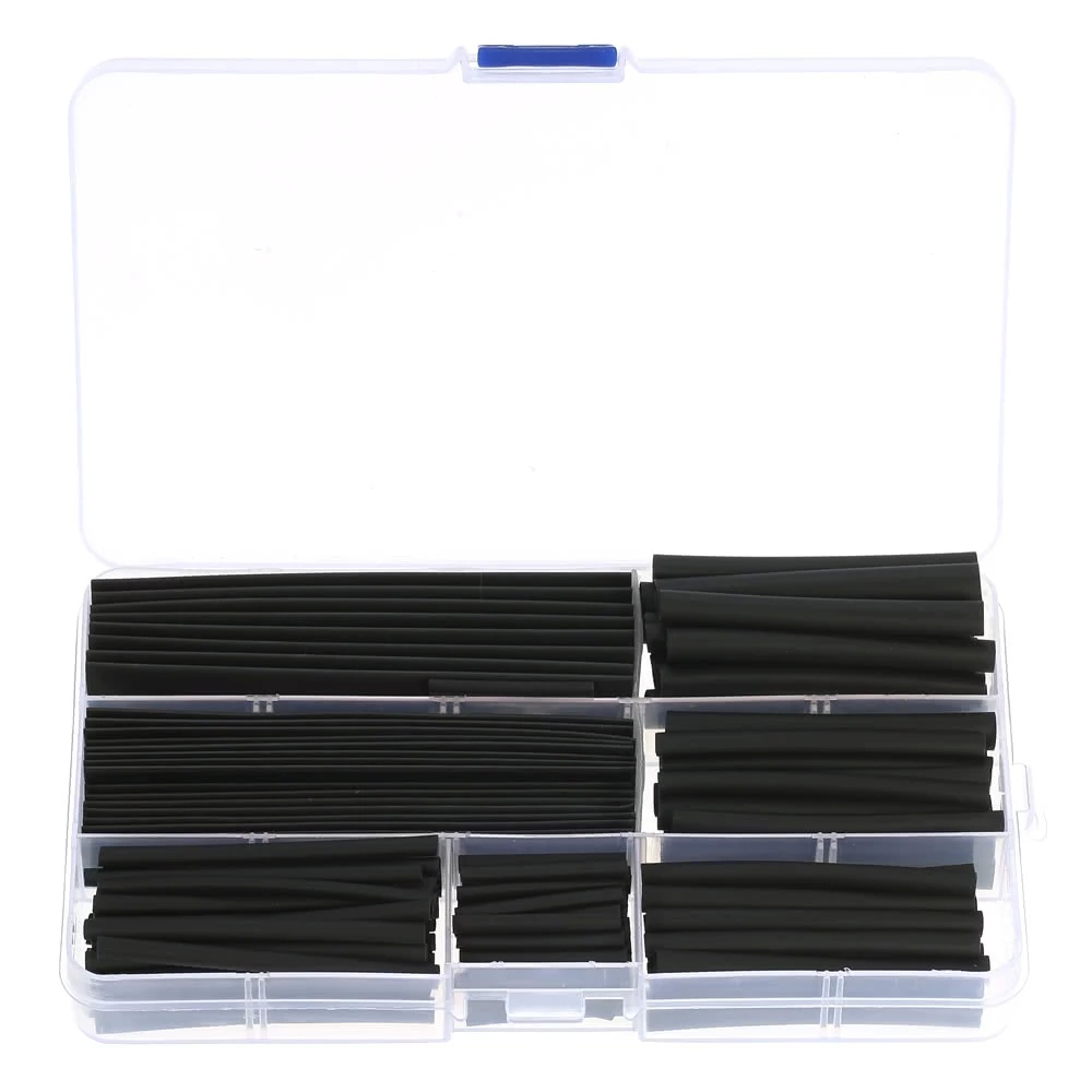 150 Pcs Shrinkable Tube Polyolefin Halogen-Free Heat Shrink Tubing Electrical Equipment Sleeving Wrap Wire Cable Sleeve Kit 150PCS