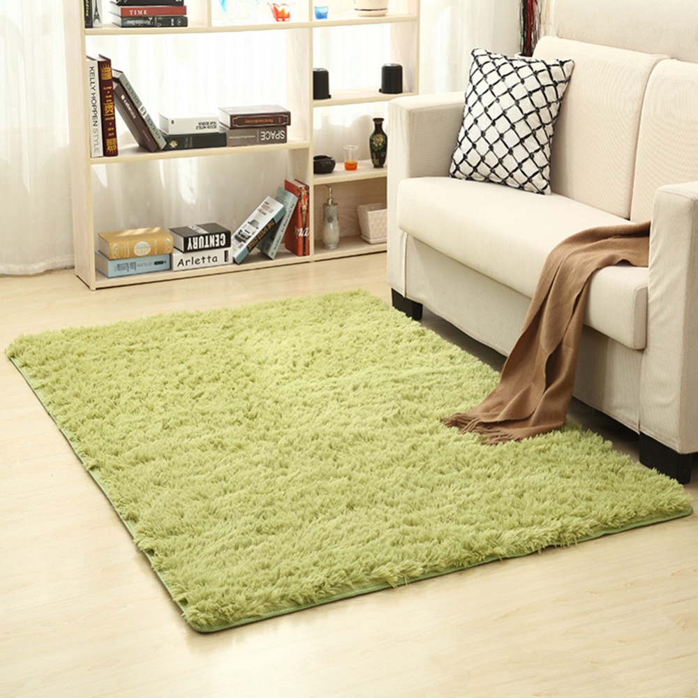 Soft Foam Shaggy Rug Non Slip Bedroom Memory Mat Batn Bathroom Shower Carpet Colors:Gray 50*80cm/1.6*2.6ft green