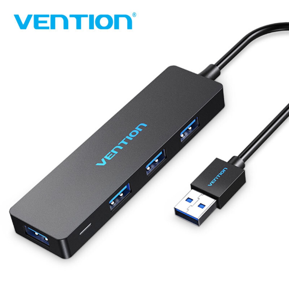 VENTION 4-Port USB 3.0 HUB Adapter USB Flash Drives With 4*USB 3.0 For Macbook Mac Pro XPS Notebook PC - Black - Image 2