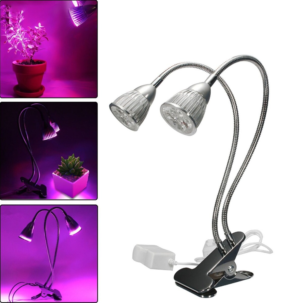 10W Dual Head Full Spectrum LED Grow Light Clip Kit for Indoor Plant Hydroponics US Plug 110-240V - Image 2