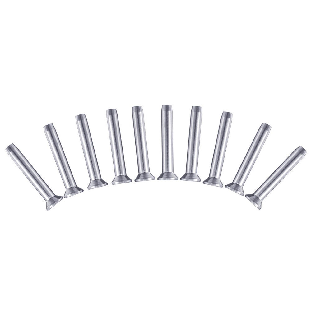 10Pcs Stainless Steel Stemball Swage Hand-Crimp Metal Post 1/8" Cable Railing Screw - 10pcs - Image 2