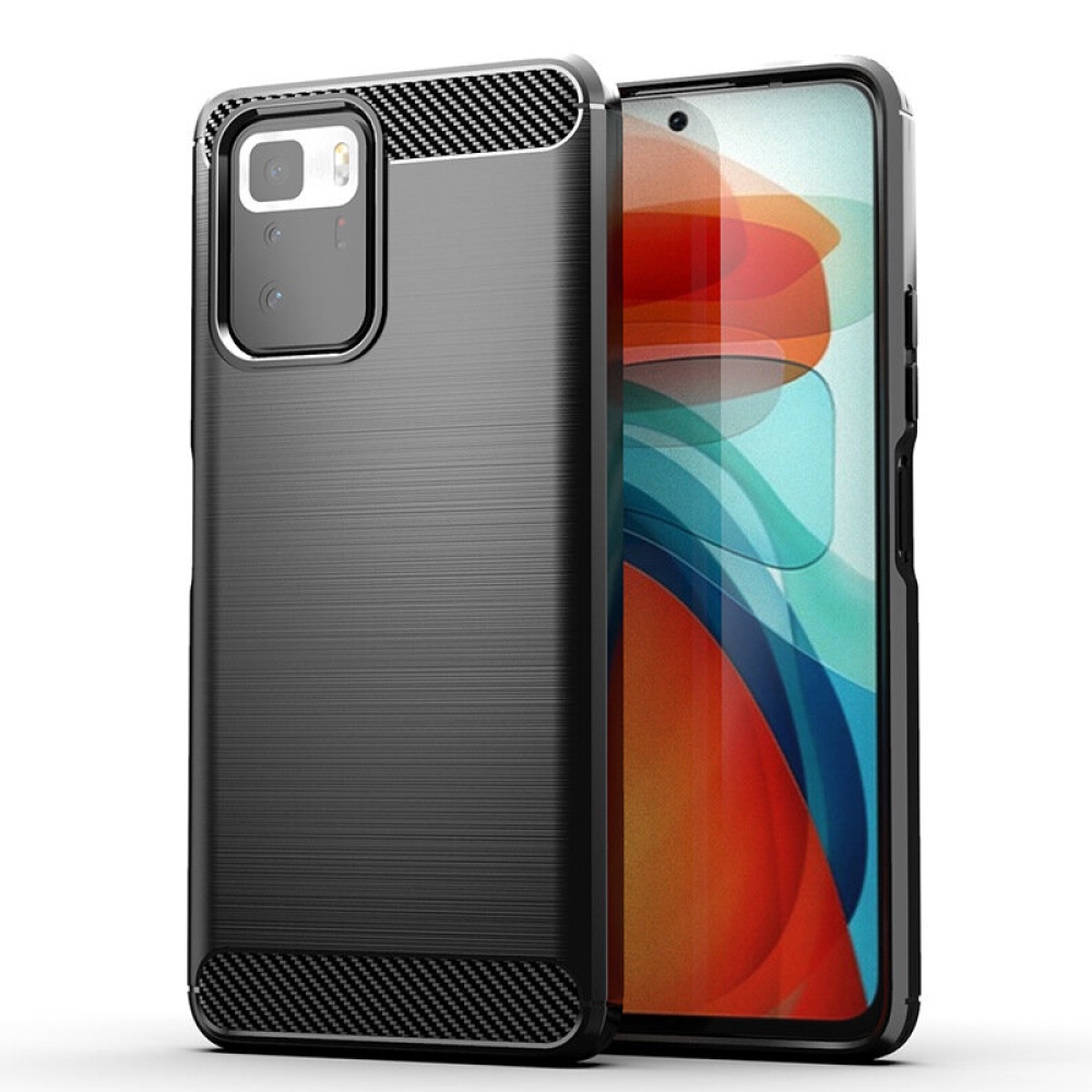 for POCO X3 GT Case Carbon Fiber Texture Shockproof TPU Protective Case Back Cover - 003 - Image 2