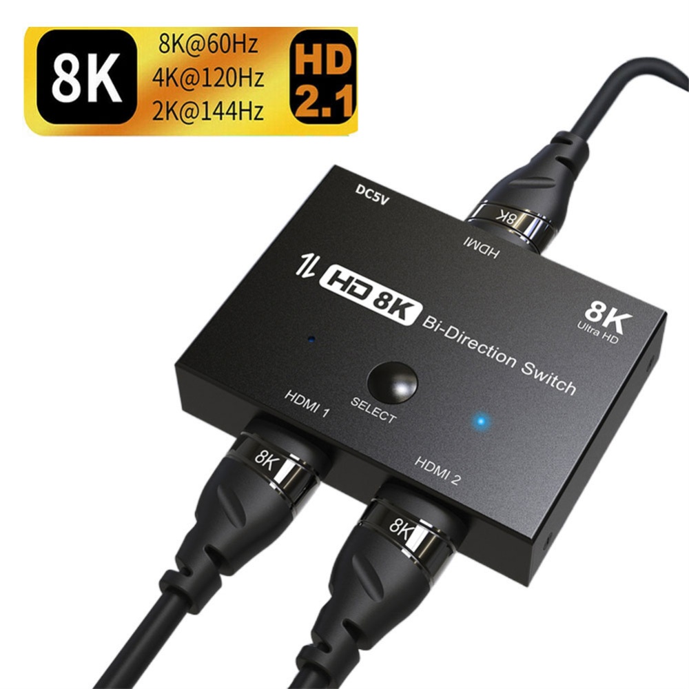 Hd Hdmi 2.1 Bidirectional Switcher 8k60hz 4k120hz Converting HD Box