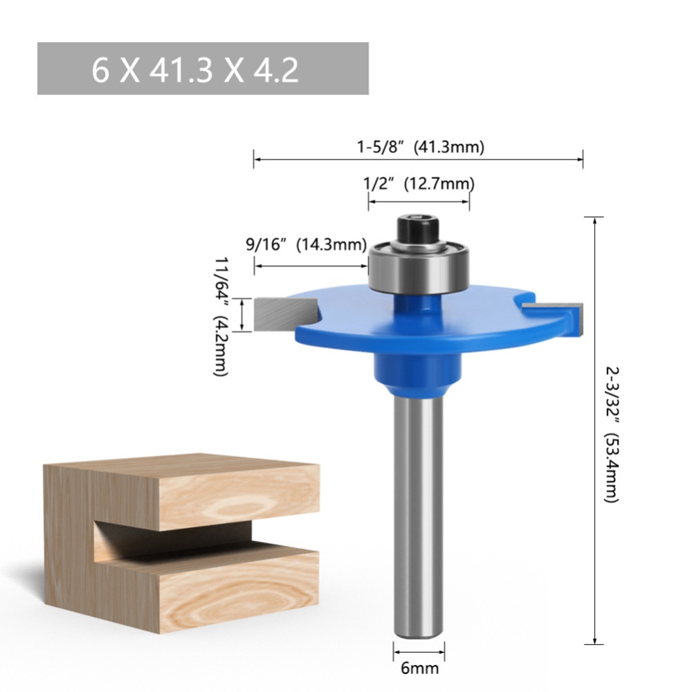 45# Steel Ball T Type Woodworking Milling Cutter Long Service Life Router Bit - Image 2